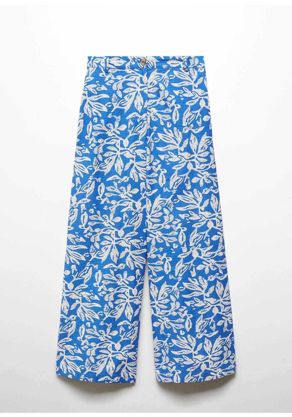 Wide leg printed trousers