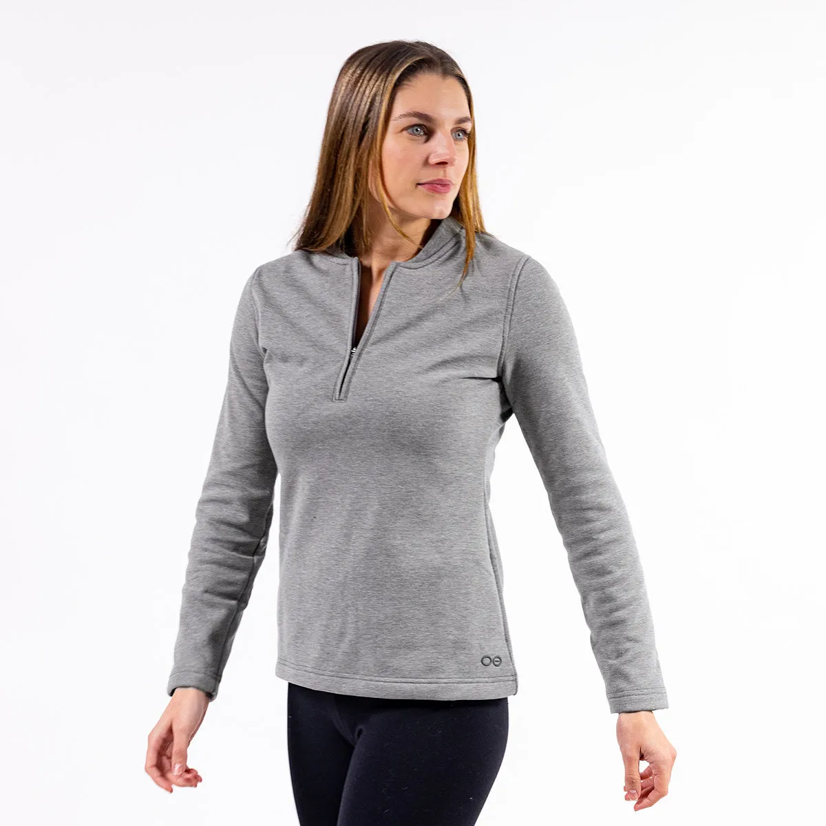 Women's cOOl down  Zip - Gray Heather