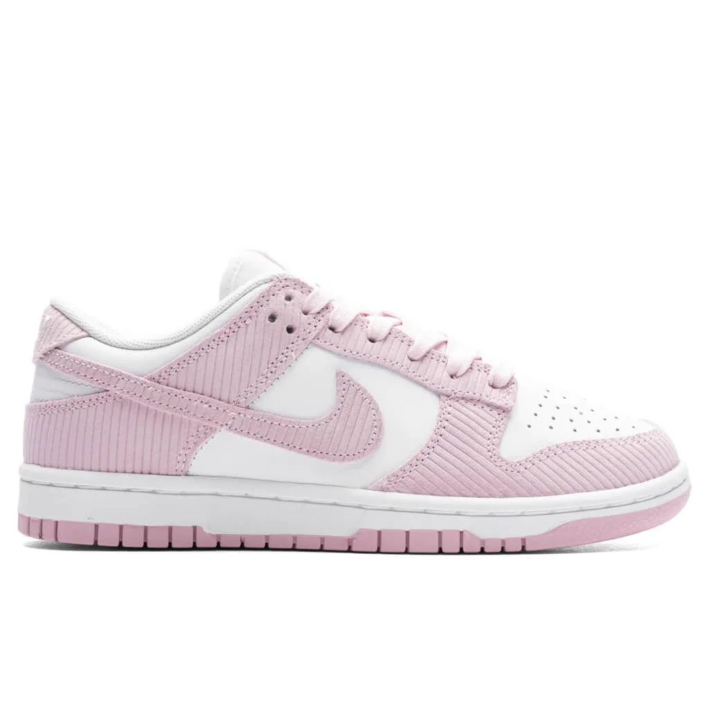 Women's Dunk Low Pink Corduroy - White/Pink Foam