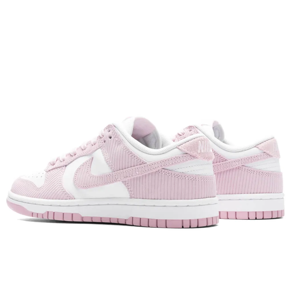 Women's Dunk Low Pink Corduroy - White/Pink Foam