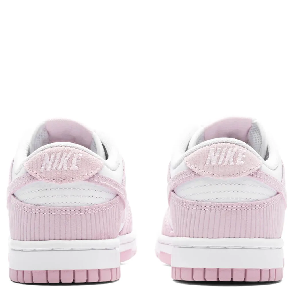 Women's Dunk Low Pink Corduroy - White/Pink Foam