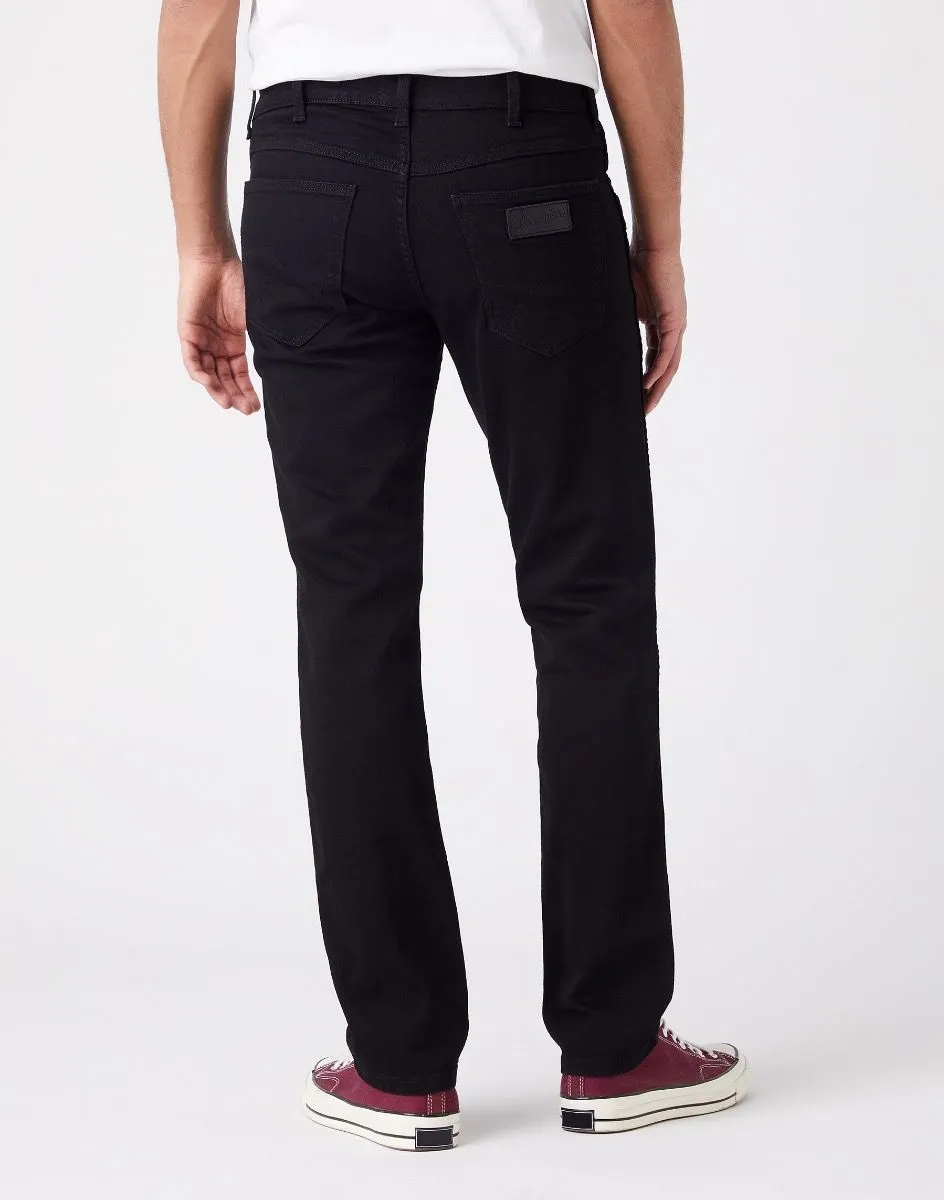 Wrangler Greensboro Straight Denim Jeans Black Valley