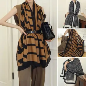 WRAP Rectangular Pattern Thin Elegant Scarf