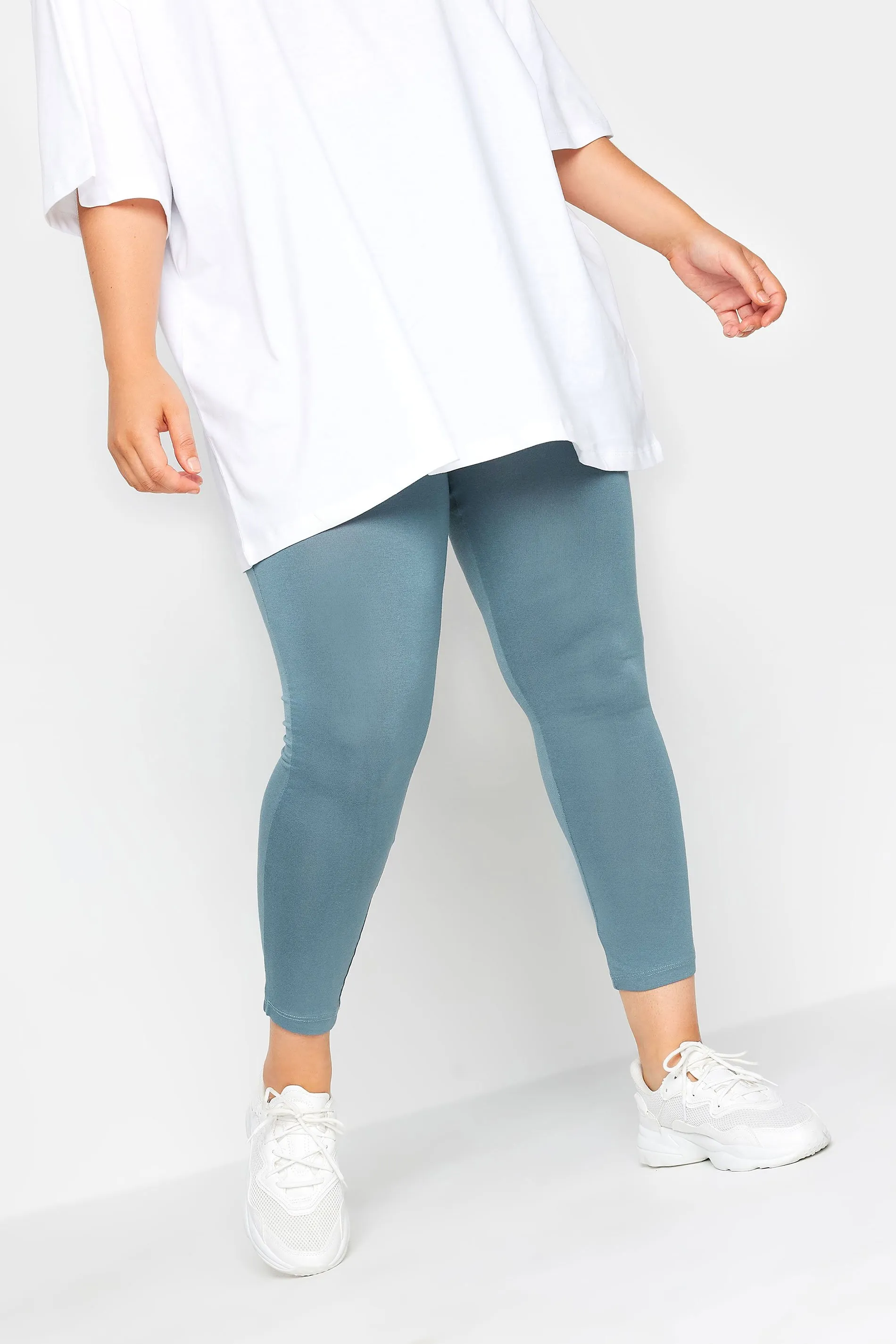 YOURS Curve Grey Stretch Leggings